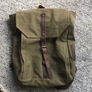 Canvas backpack with laptop sleeve